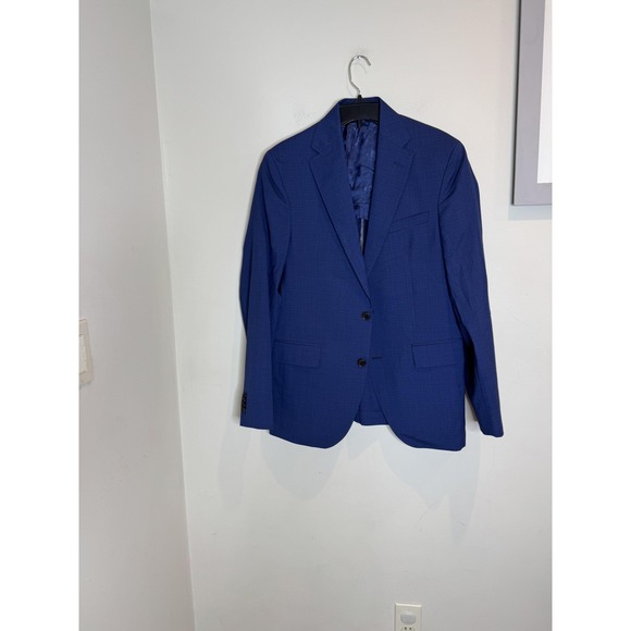 Ted Baker Blazer‎ Mens 40R Blue Ralph CT Wool Made in Italy Suit Jacket Formal - Picture 2 of 10